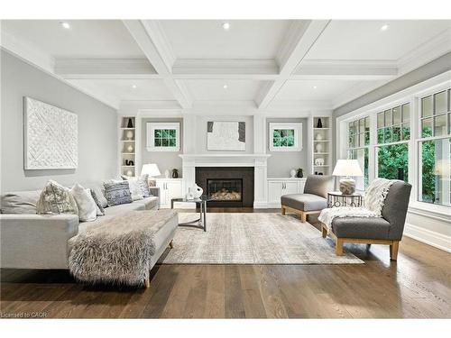 391 Patricia Drive, Burlington, ON - Indoor Photo Showing Living Room With Fireplace