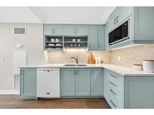 801-2190 Lakeshore Road, Burlington, ON - Indoor Photo Showing Kitchen With Double Sink