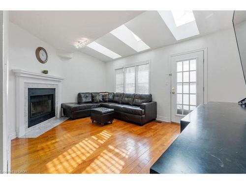 113 Greenshire Drive, Hamilton, ON - Indoor Photo Showing Living Room With Fireplace