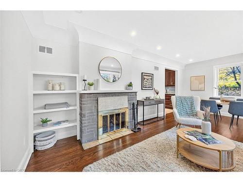 610 Guelph Line, Burlington, ON - Indoor Photo Showing Living Room With Fireplace