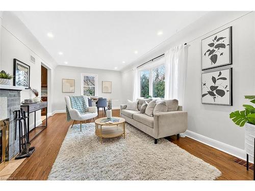 610 Guelph Line, Burlington, ON - Indoor Photo Showing Living Room With Fireplace