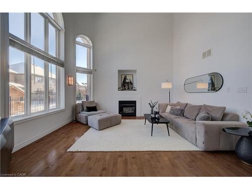 169 Falconridge Drive, Kitchener, ON - Indoor Photo Showing Living Room With Fireplace
