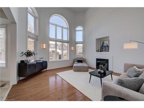 169 Falconridge Drive, Kitchener, ON - Indoor Photo Showing Living Room With Fireplace