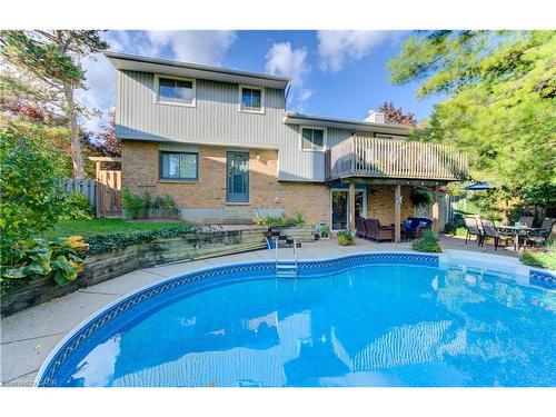 45 Shuh Avenue, Kitchener, ON - Outdoor With In Ground Pool With Deck Patio Veranda With Backyard