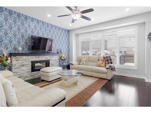 16 Weathering Highway, Stoney Creek, ON - Indoor Photo Showing Living Room With Fireplace