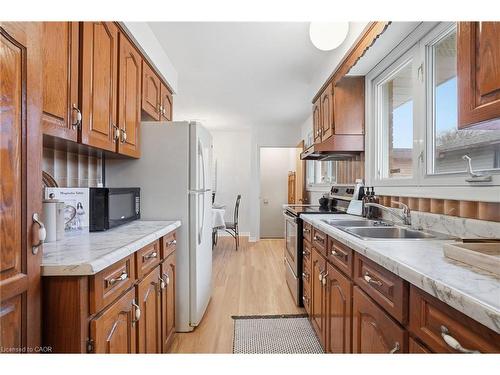 131 Nash Road N, Hamilton, ON - Indoor Photo Showing Kitchen With Double Sink