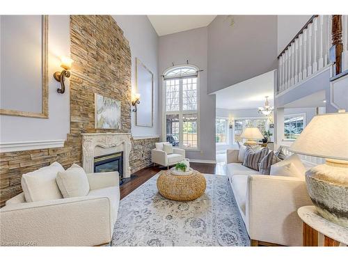 2001 Rosemount Crescent, Oakville, ON - Indoor Photo Showing Living Room With Fireplace