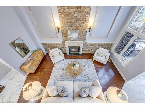 2001 Rosemount Crescent, Oakville, ON - Indoor Photo Showing Living Room With Fireplace