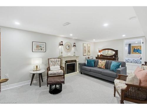 52 Sylvia Crescent, Hamilton, ON - Indoor Photo Showing Living Room With Fireplace