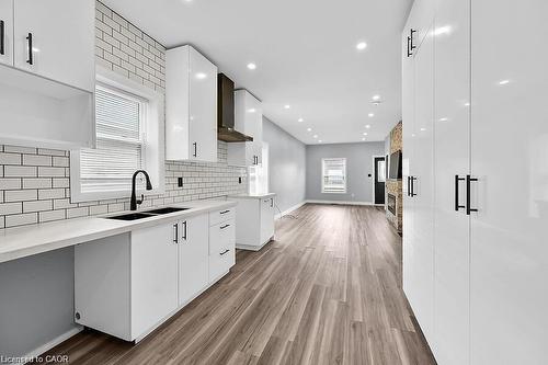 16 Webling Street, Brantford, ON - Indoor Photo Showing Kitchen With Double Sink With Upgraded Kitchen