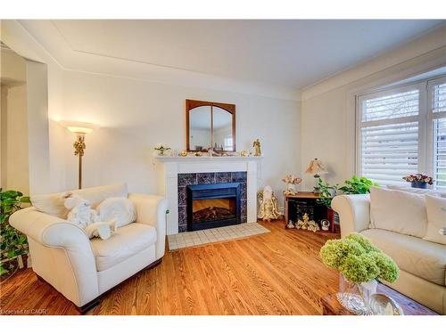 50 Edgewood Avenue, Hamilton, ON - Indoor Photo Showing Living Room With Fireplace