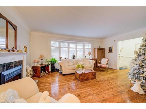 50 Edgewood Avenue, Hamilton, ON - Indoor Photo Showing Living Room With Fireplace