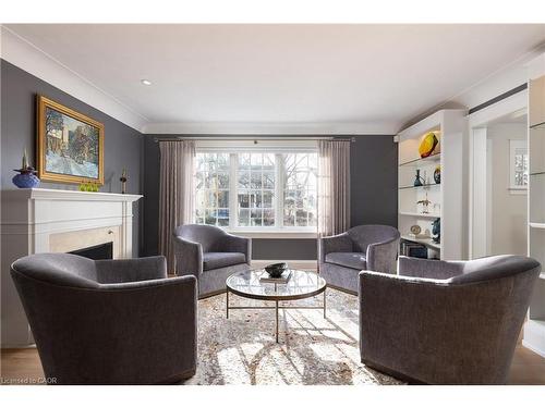 247 Douglas Avenue, Oakville, ON - Indoor Photo Showing Living Room With Fireplace