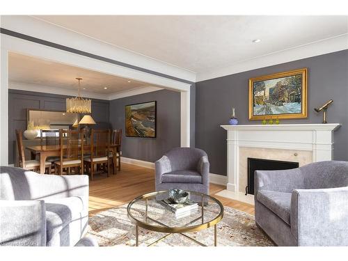 247 Douglas Avenue, Oakville, ON - Indoor Photo Showing Living Room With Fireplace