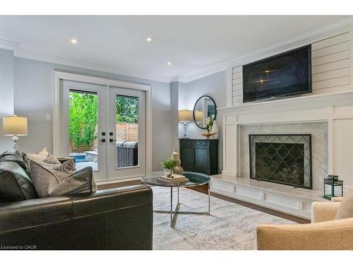 484 Aspen Forest Drive, Oakville, ON - Indoor Photo Showing Living Room With Fireplace