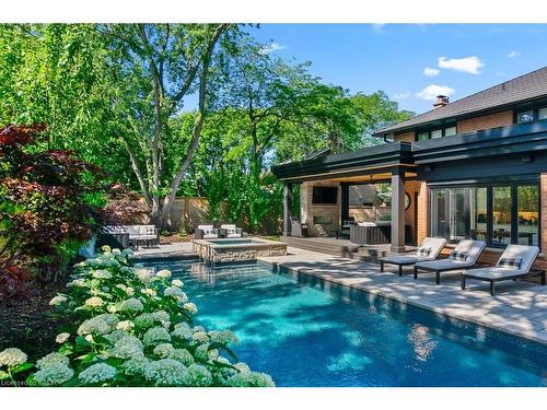 484 Aspen Forest Drive, Oakville, ON - Outdoor With In Ground Pool With Deck Patio Veranda