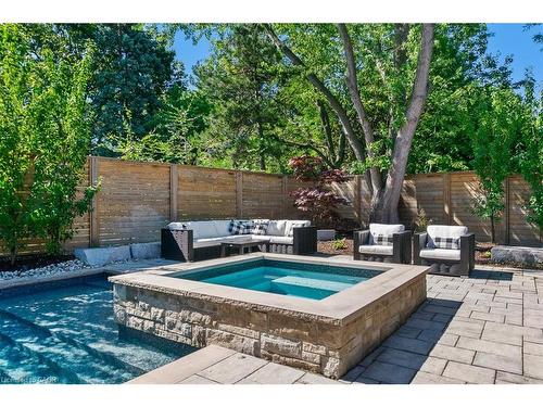 484 Aspen Forest Drive, Oakville, ON - Outdoor With In Ground Pool With Deck Patio Veranda