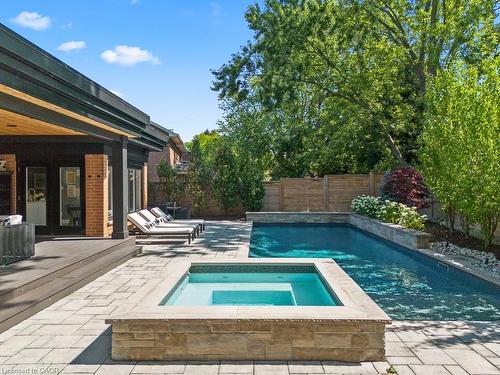 484 Aspen Forest Drive, Oakville, ON - Outdoor With In Ground Pool With Deck Patio Veranda