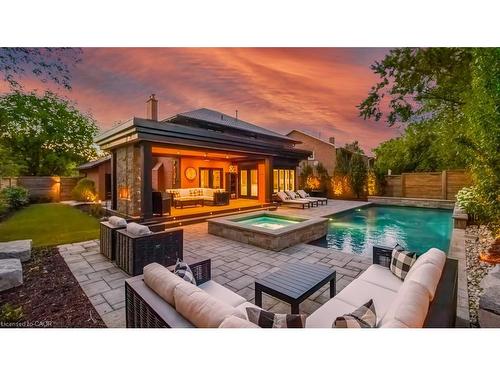 484 Aspen Forest Drive, Oakville, ON - Outdoor With In Ground Pool With Deck Patio Veranda With Backyard