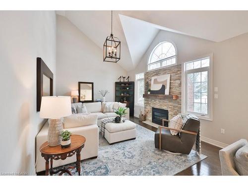 4378 Latimer Crescent, Burlington, ON - Indoor Photo Showing Living Room With Fireplace