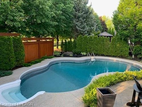 4378 Latimer Crescent, Burlington, ON - Outdoor With In Ground Pool With Deck Patio Veranda With Backyard
