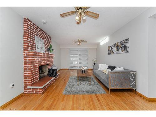 3783 Keenan Crescent, Mississauga, ON - Indoor Photo Showing Living Room With Fireplace