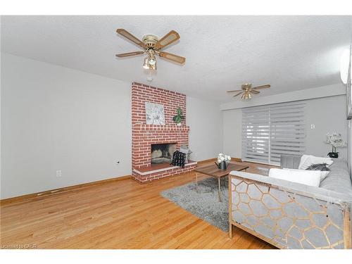 3783 Keenan Crescent, Mississauga, ON - Indoor Photo Showing Living Room With Fireplace