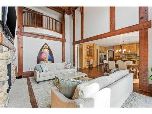 334 Belvenia Road, Burlington, ON - Indoor Photo Showing Living Room With Fireplace