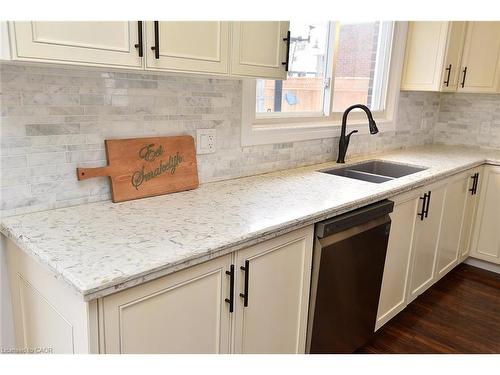 65 Rolston Drive, Hamilton, ON - Indoor Photo Showing Kitchen With Double Sink