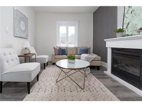 50 Stapleton Avenue, Hamilton, ON - Indoor Photo Showing Living Room With Fireplace
