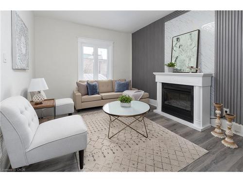 50 Stapleton Avenue, Hamilton, ON - Indoor Photo Showing Living Room With Fireplace