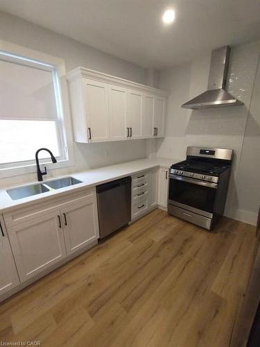 102 Grant Avenue, Hamilton, ON - Indoor Photo Showing Kitchen With Double Sink