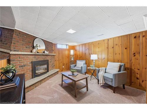 11 Kensington Avenue, Kitchener, ON - Indoor Photo Showing Living Room With Fireplace
