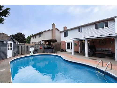 448 Acadia Drive, Hamilton, ON - Outdoor With In Ground Pool With Deck Patio Veranda With Backyard With Exterior