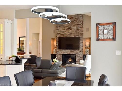 116 Grindstone Way, Hamilton, ON - Indoor Photo Showing Living Room With Fireplace