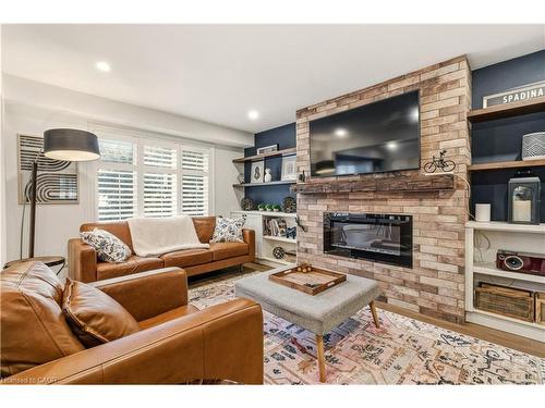 3196 Desmond Drive, Burlington, ON - Indoor Photo Showing Living Room With Fireplace
