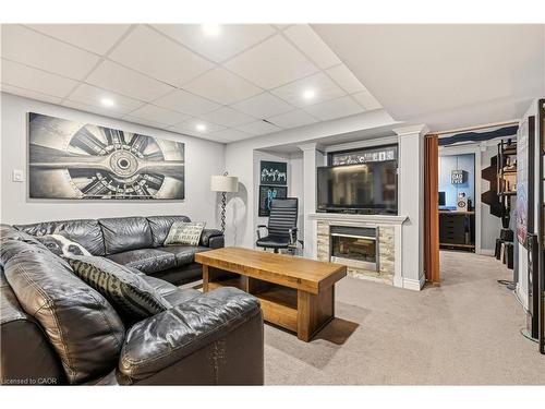 3196 Desmond Drive, Burlington, ON - Indoor Photo Showing Other Room With Fireplace