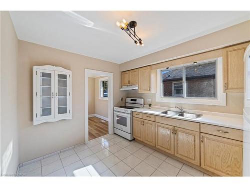 131 Sanatorium Road, Hamilton, ON - Indoor Photo Showing Kitchen With Double Sink