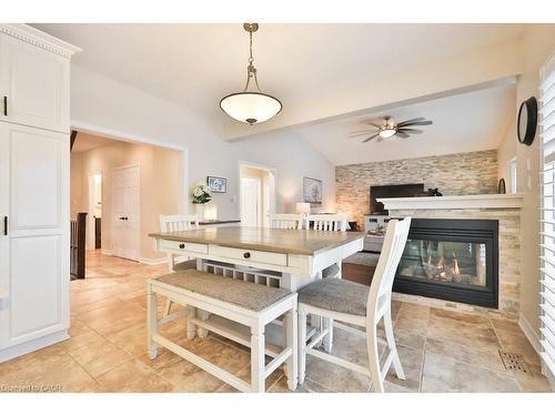 4103 Montrose Crescent, Burlington, ON - Indoor Photo Showing Dining Room With Fireplace