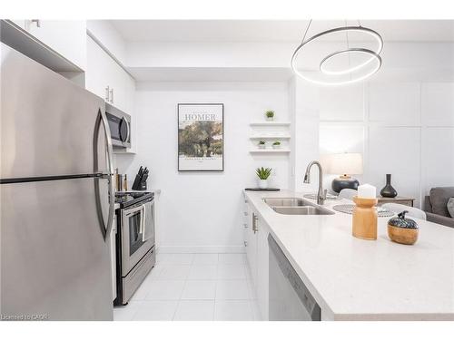 509-125 Shoreview Place, Stoney Creek, ON - Indoor Photo Showing Kitchen With Double Sink