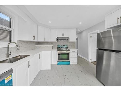 220 Grenfell Street, Hamilton, ON - Indoor Photo Showing Kitchen With Stainless Steel Kitchen With Double Sink With Upgraded Kitchen