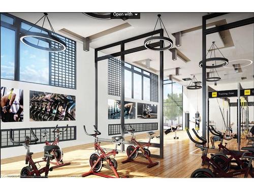 808-55 Duke Street W, Kitchener, ON - Indoor Photo Showing Gym Room