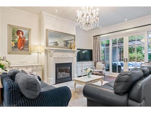 2073 Deramore Drive, Oakville, ON - Indoor Photo Showing Living Room With Fireplace