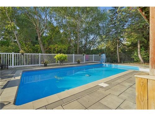 7 Birchway Place, Acton, ON - Outdoor With In Ground Pool With Backyard