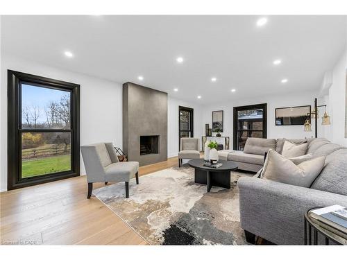 4344 No 1 Side Road, Burlington, ON - Indoor Photo Showing Living Room With Fireplace