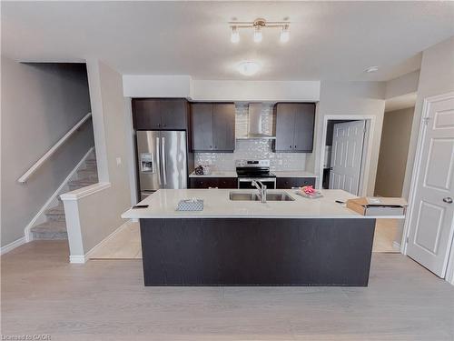 96 Oat Lane, Kitchener, ON - Indoor Photo Showing Kitchen With Double Sink With Upgraded Kitchen