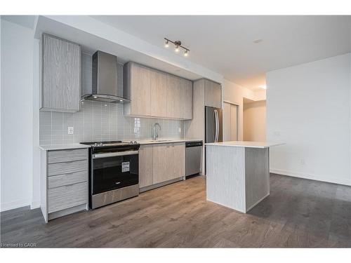2203-55 Duke Street, Kitchener, ON - Indoor Photo Showing Kitchen With Stainless Steel Kitchen