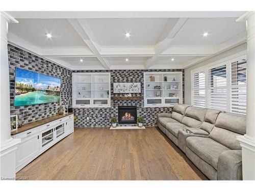 24 Macbean Crescent, Waterdown, ON - Indoor Photo Showing Living Room With Fireplace