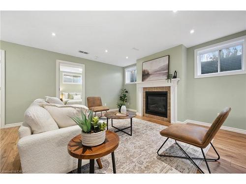60A Eastview Road, Guelph, ON - Indoor Photo Showing Living Room With Fireplace