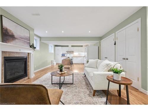 60A Eastview Road, Guelph, ON - Indoor Photo Showing Living Room With Fireplace